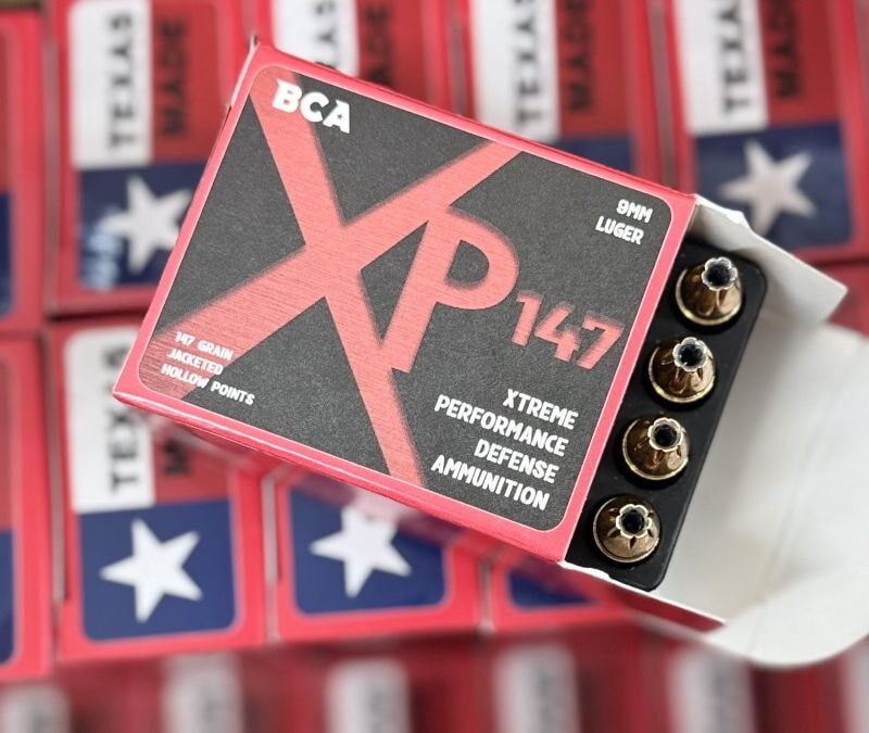 Side-by-side comparison of 9mm FMJ round on the left and 9mm JHP round on the right, visual guide to 9mm FMJ vs JHP.