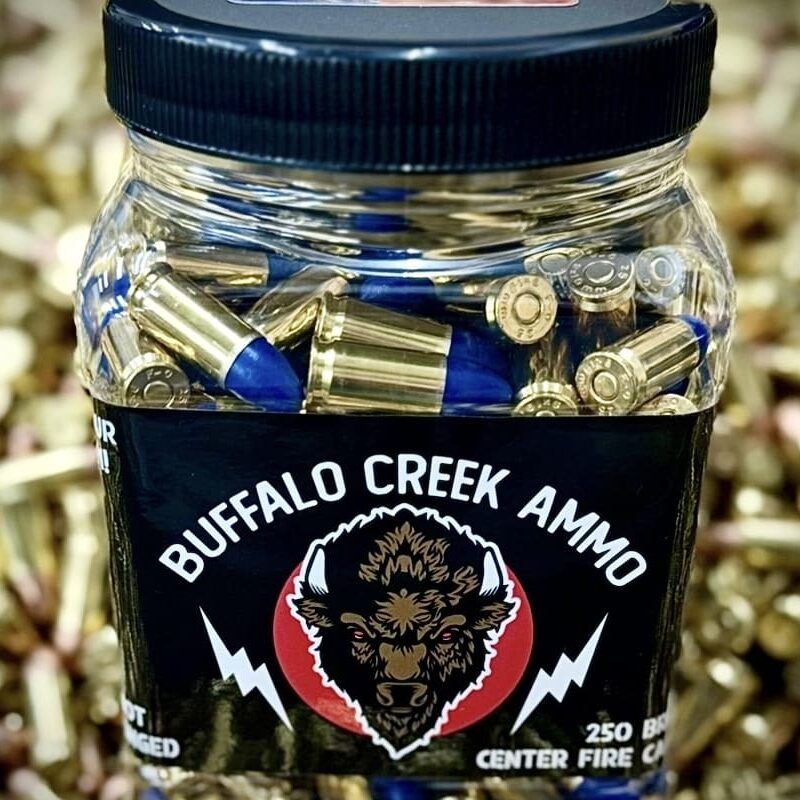 9mm 147 grain blue bullets, with blue polymer coating explaining what are blue bullets and their use in clean range training.