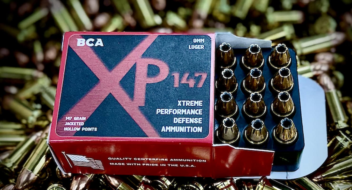 A box of 9mm Luger 147gr JHP bullets, as a visual reference of the different types of hollow point bullets.